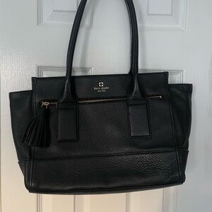 Kate Spade Black Pebbled Leather Tote